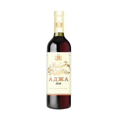 Вино столовое Аджа красное полусладкое 10,5-12,5% 0,75л