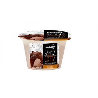 Десерт сливочный Беллакт Panna Cotta 10% 150г с какао