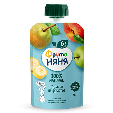 Пюре ФрутоНяня 90г Салатик из фруктов