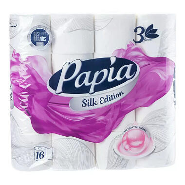 Туалетная бумага  Papia Silk Edition 3 слоя 16шт