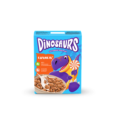 Готовый завтрак Kellogg's Dinosaurs из злаков 220г карамельные лапы