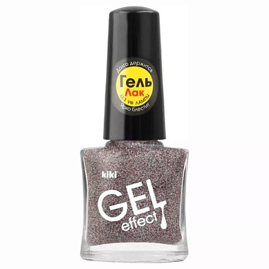 Лак для ногтей Kiki Gel Effect 6мл тон 074 серебристый металлик