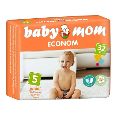 Подгузники Baby Mom Econom для детей 11-25 кг 32шт