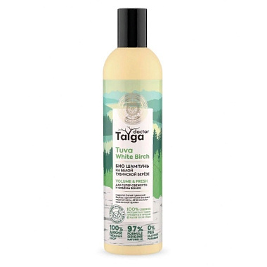 Био-шампунь для волос Doctor Taiga 400мл Освежающий для супер свежести и объема волос