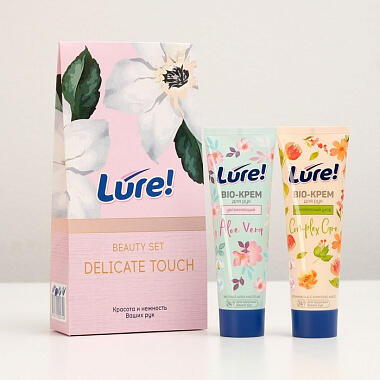 Подарочный набор Крем для рук Lure Delicate Touch Увлажняющий 75мл+Комплексный 75г