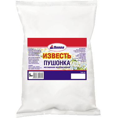 Известь Диола Пушонка негашеная 5кг малоактивная