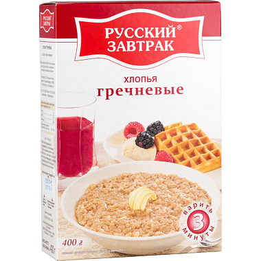 Крупа Хлопья гречневые Русский завтрак 400г