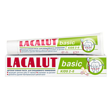Зубная паста Lacalut Basic Kids 60г 2-6 лет