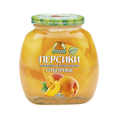 Персики Медведь Любимый половинки 580мл