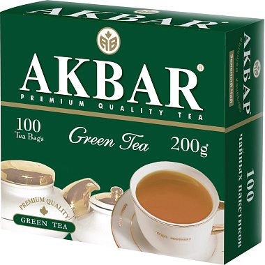 Чай Акбар зеленый 100п*2г
