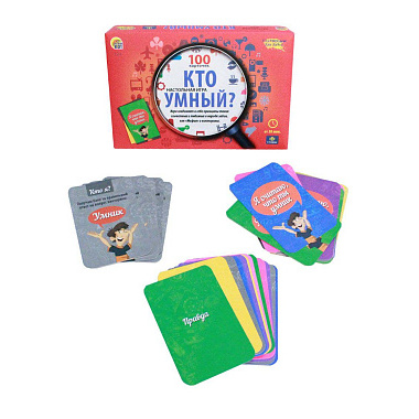 Викторина для детей Кто умный 100 карточек ИН-6396