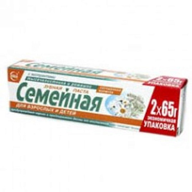 Зубная паста Семейная Ромашка-Тысячелистник 130г