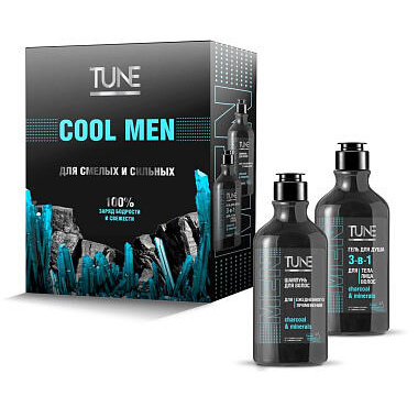 Подарочный набор Tune Cool Men Гель для душа 290мл+Шампунь для волос 290мл