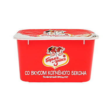 ЗМЖ Продукт плавленый  Борька и зойка 55% 400г со вкусом копченого бекона