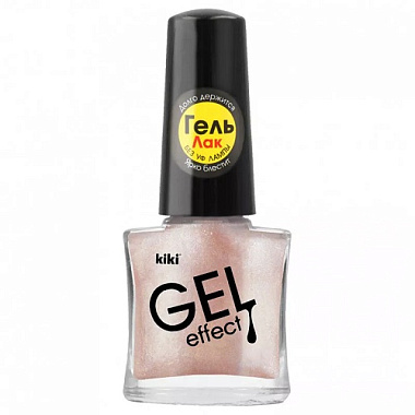 Лак для ногтей Kiki Gel Effect 6мл тон 081 бледно-розовый перламутр
