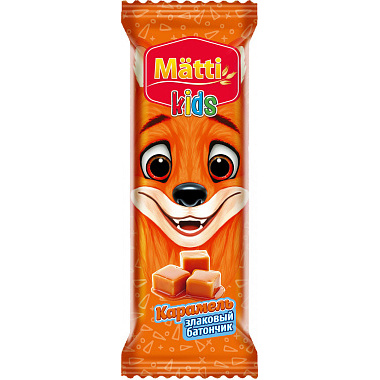 Батончик-мюсли Matti Kids злаковый 24г Карамель