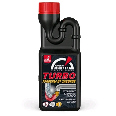 Средство для удаления засоров Удобная минутка Turbo 600г гранулированное
