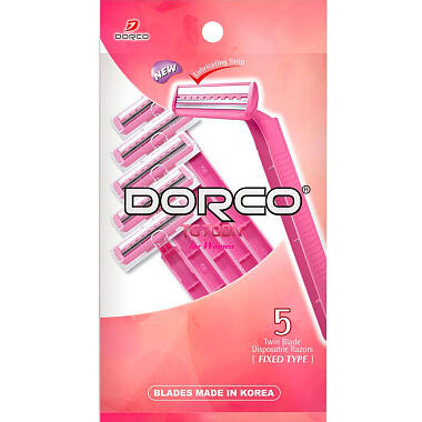 Станок для бритья одноразовый женский Dorco TD-708 2 лезвия 5 шт.