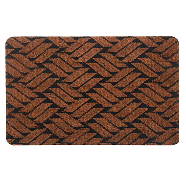 Коврик Fusion 40x60см на клеевой подложке коричневый/серый