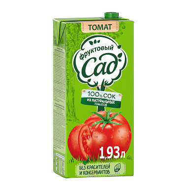 Сок Фруктовый сад 1,93л томатный с солью