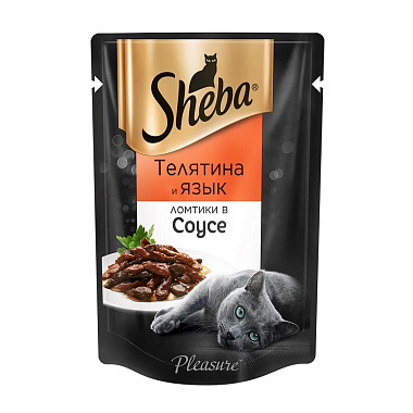 Корм для кошек Sheba Pleasure 85г телятина и язык