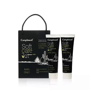 Подарочный набор Compliment Soft Care Kit Man Only Гель для бритья 100мл + Гель после бритья 100мл