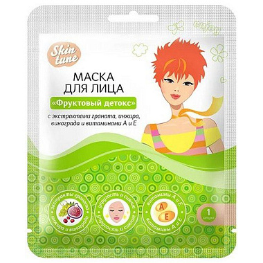 Маска для лица Skin Tune Фруктовый детокс на тканевой основе