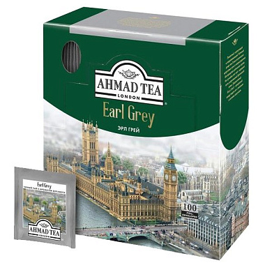 Чай черный Ahmad Tea Earl Grey 100 пакетиков по 1,9г