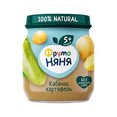 Пюре ФрутоНяня 110г из кабачков и картофеля