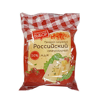 ЗМЖ Продукт сычужный Российский Оригинальный Правильный выбор 50% 400г