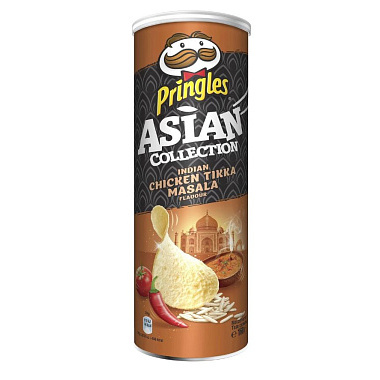 Чипсы рисовые Pringles Asian Collection 160г курица с индийскими специями тикка масала