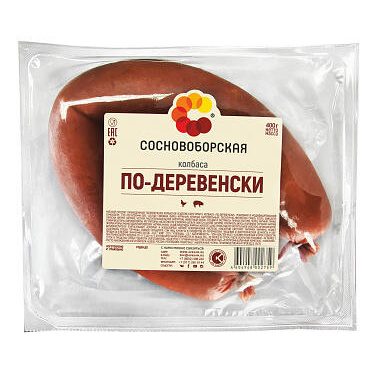 Колбаса Сосновоборская По-деревенски полукопченая 400г