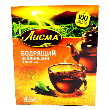 Чай черный Лисма Бодрящий 100п*1,5г