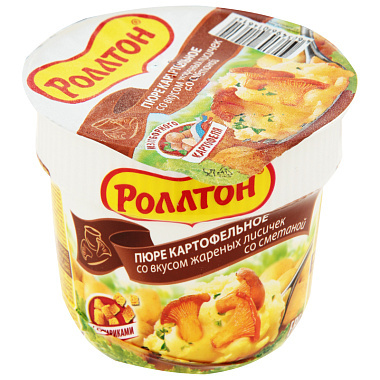 Картофельное пюре Роллтон лисички со сметаной 40г