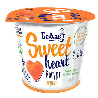 Йогурт Беллакт 2,5% 150г Персик