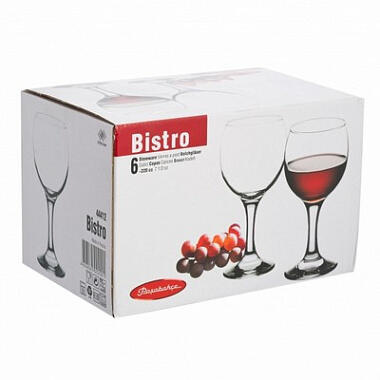 Набор бокалов для вина Pasabahce Bistro 225мл 6шт