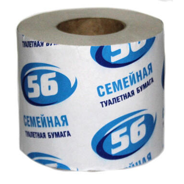 Туалетная бумага 56  семейная на втулке