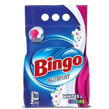 Стиральный порошок Bingo автомат 2кг Вайт&Колорс