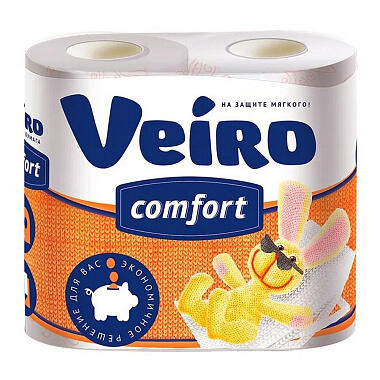 Туалетная бумага Veiro Comfort 2-хслойная 4 рулона