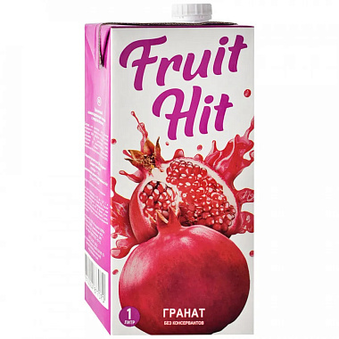 Напиток сокосодержащий Fruit Hit 1л Гранат