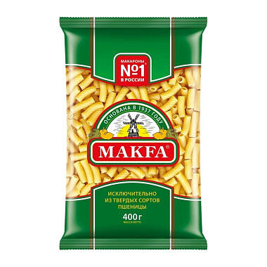 Макаронные изделия Макфа Рожки 400г высший сорт