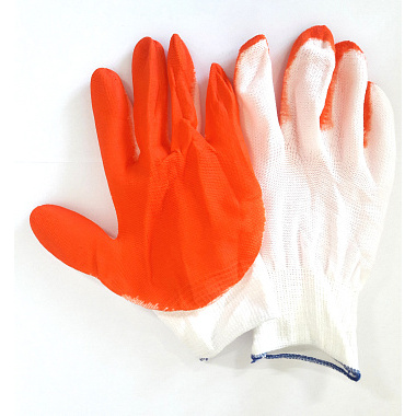 Перчатки Оранж Лайт нейлоновые белые с нитриловым налад 3пары