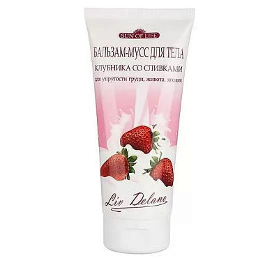 Бальзам мусс для тела Liv Delano Sun of Life 200г Клубника со сливками