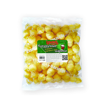 Снэки кукурузные шарики СметЛук/Сыр/Краб/Бекон 150г