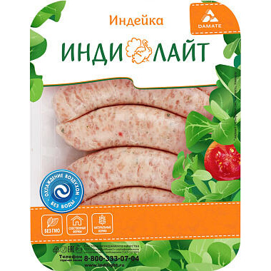 Купаты По-домашнему из индейки 500г Индилайт охлажденный лоток