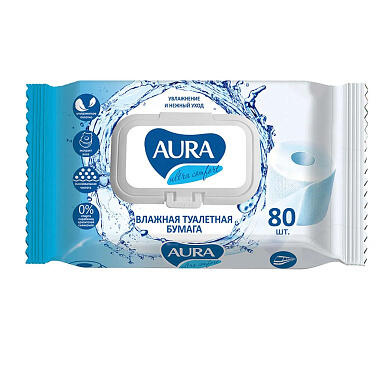 Влажная туалетная бумага Aura Ultra Comfort 80шт