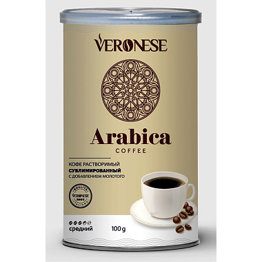 Кофе растворимый с добавлением молотого Veronese ARABICA 100г