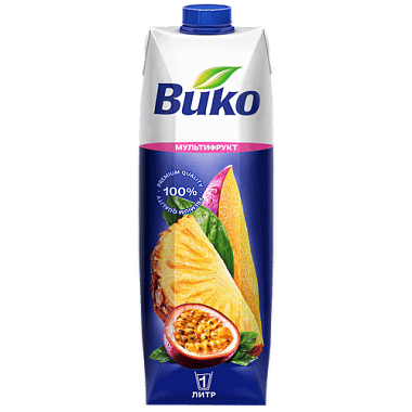 Нектар Мультифрукт Вико с мякотью 1л