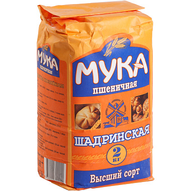 Мука пшеничная хлебопекарная 10 кг в/с Шадринская