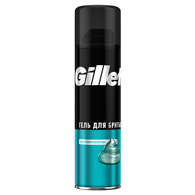 Гель для бритья Gillette Сенситив Скин 200мл для чувствительной кожи